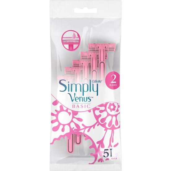 خودتراش ژیلت Gillette مدل Simply Venus 2 Basic بسته 5 عددی