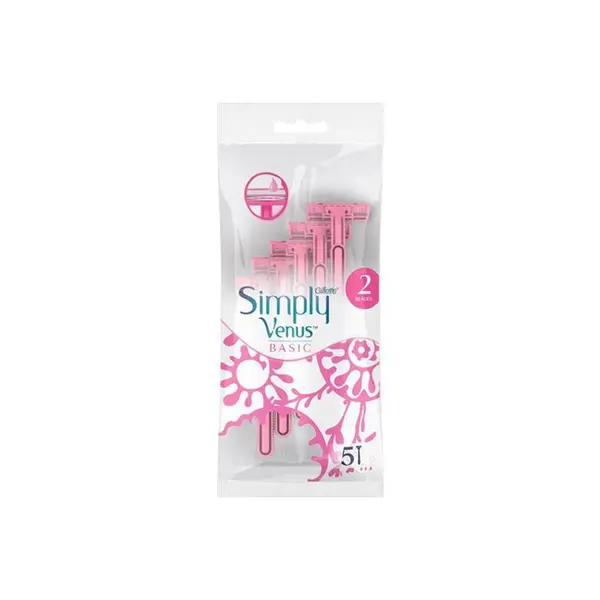 خودتراش ژیلت Gillette مدل Simply Venus 2 Basic بسته 5 عددی - 4