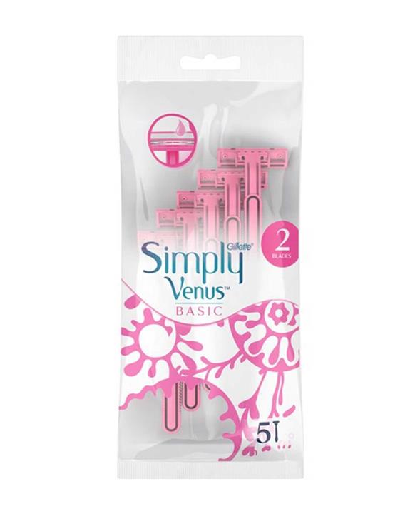 خودتراش ژیلت Gillette مدل Simply Venus 2 Basic بسته 5 عددی