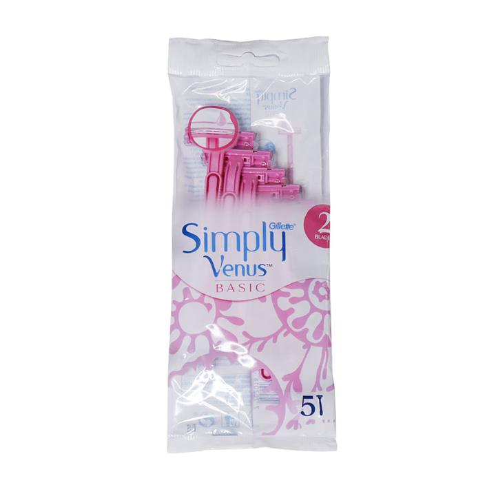 خودتراش ژیلت Gillette مدل Simply Venus 2 Basic بسته 5 عددی