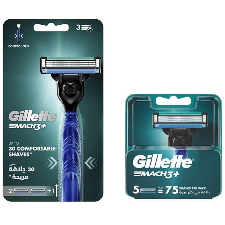 خودتراش ژیلت مدل MACH3 با 5 عدد یدک Gillette