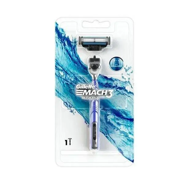 خود تراش ژیلت مدل Mach3 start Aqua Grip - 2