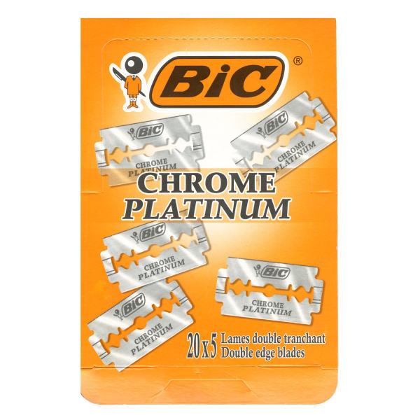 تیغ یدک بیک مدل Platinum Chromium Double Edge مجموعع 3 عددی