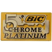 تیغ یدک بیک مدل Platinum Chromium Double Edge مجموعع 3 عددی