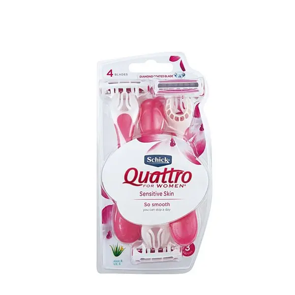 خودتراش زنانه شیک مدل Quattro بسته 3 عددی