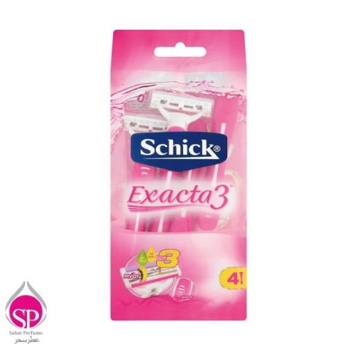 خودتراش شیک Schick مدل Exacta 3 بسته 4 عددی