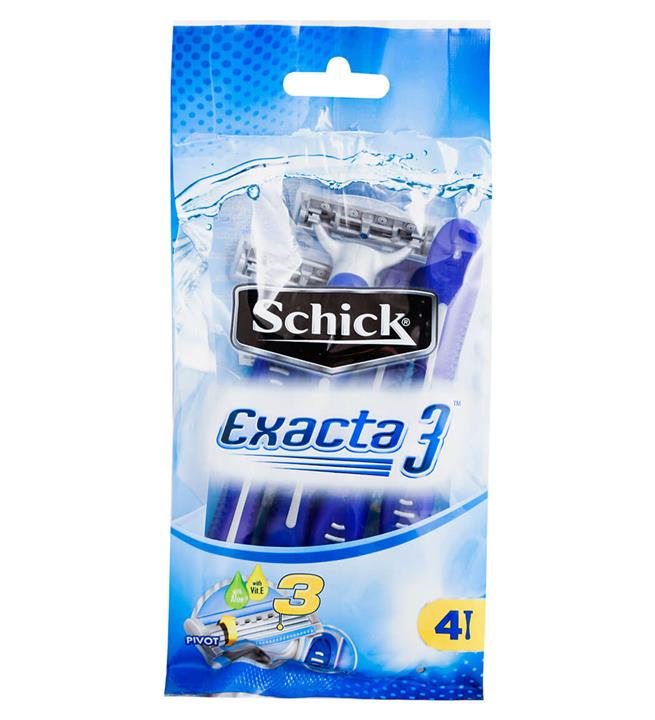 خودتراش شیک Schick مدل Exacta 3 بسته 4 عددی