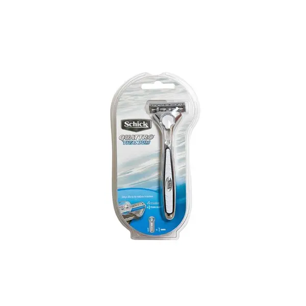 خود تراش مردانه شیک SCHICK کوآترو تیتانیوم QUATTRO TITANIUM کد 71551