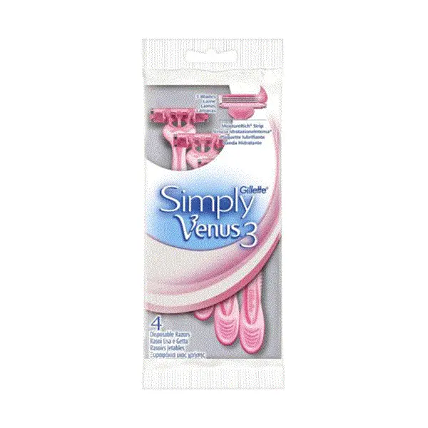 خود تراش ژیلت مدل Simply Venus 3 بسته 4 عددی - 6