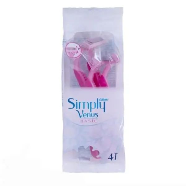 خود تراش ژیلت مدل Simply Venus basic سه لبه بسته 4 عددی - 2