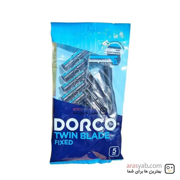 خودتراش مردانه دو لبه دورکو مدل Twin Blade Fixed بسته 5 عددی - 4