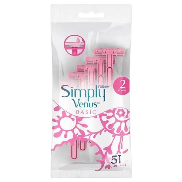 تیغ ژیلت پفکی ونوس صورتی دو لبه ۵ عددی venus gillette - 2