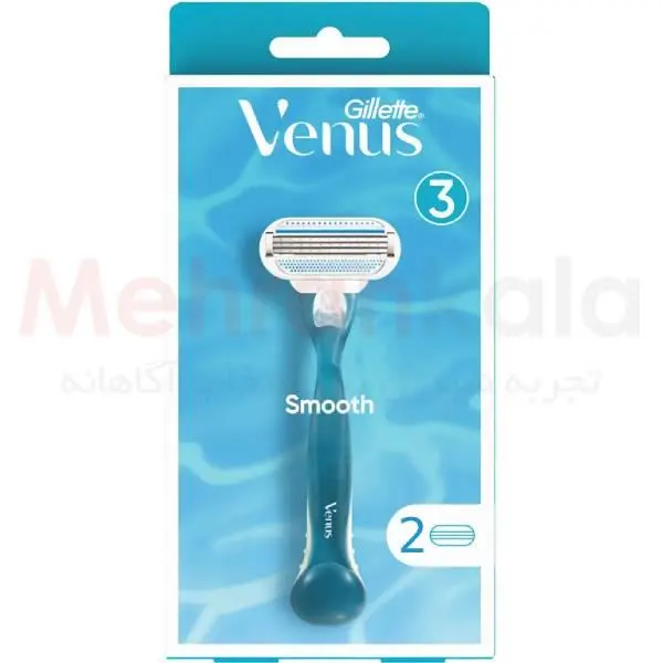 خود تراش ژیلت مدل ونوس Venus Smooth سه تیغه به همراه تیغ یدک