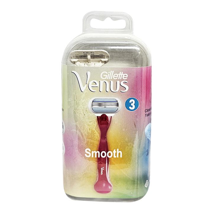 خود تراش ژیلت مدل ونوس Venus Smooth سه تیغه به همراه تیغ یدک