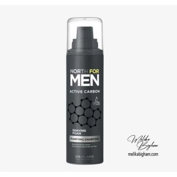 فوم اصلاح مردانه نورث فورمن active carbon اوریفلیم