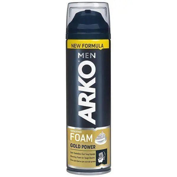 فوم اصلاح آرکو مدل Arko Shaving Foam Gold Power حجم 200 میل