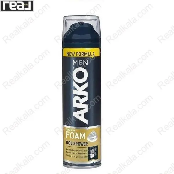 فوم اصلاح آرکو مدل Arko Shaving Foam Gold Power حجم 200 میل