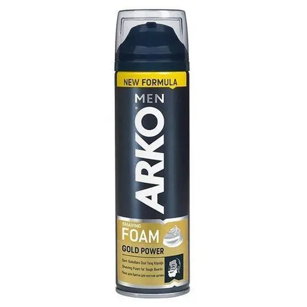 فوم اصلاح آرکو مدل Arko Shaving Foam Gold Power حجم 200 میل