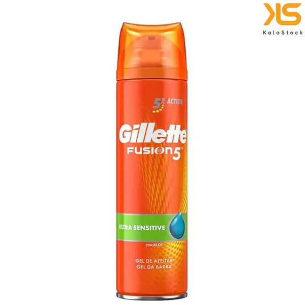 ژل اصلاح ژیلت اروپا مدل Fusion 5 Ultra Sensitive حجم 200 میلی لیتر