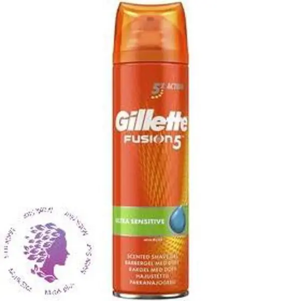 ژل اصلاح ژیلت Gillette مدل Fusion 5 حجم ۲۰۰ میلی لیتر نارنجی سبز - 2