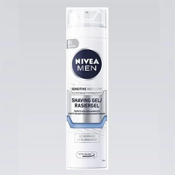 ژل اصلاح نیوا مدل بازیابی پوست برای پوست حساس Nivea Sensitive Recovery Shaving Gel Rasiergel حجم 200 میل