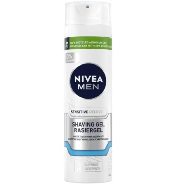 ژل اصلاح نیوا مدل بازیابی پوست برای پوست حساس Nivea Sensitive Recovery Shaving Gel Rasiergel حجم 200 میل