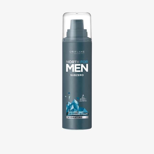 فوم اصلاح و پاکسازی کننده صورت اوریفلیم سری North For Men مدل Subzero حجم 200 میل