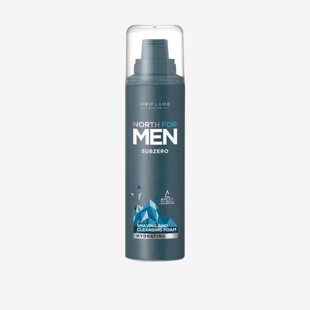 فوم اصلاح و پاکسازی کننده صورت اوریفلیم سری North For Men مدل Subzero حجم 200 میل