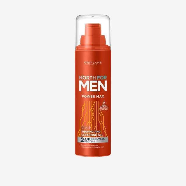 ژل اصلاح و پاک سازی کننده پاور مکس ۲ در ۱ اوریفلیم NORTH FOR MEN PowerMax 2-in-1 Shaving and Cleansing Gel ORIFLAME