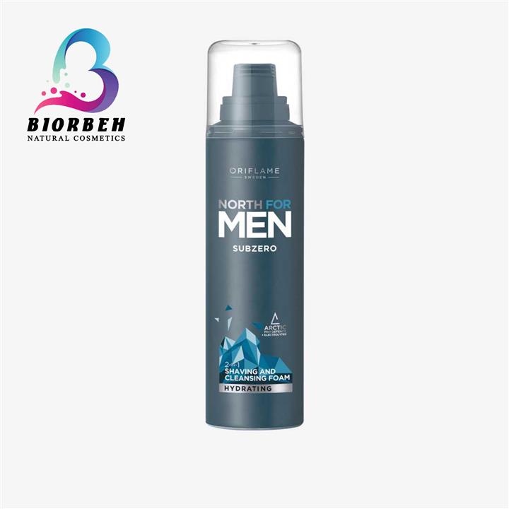 فوم اصلاح و پاکسازی کننده صورت اوریفلیم سری North For Men مدل Subzero حجم 200 میل