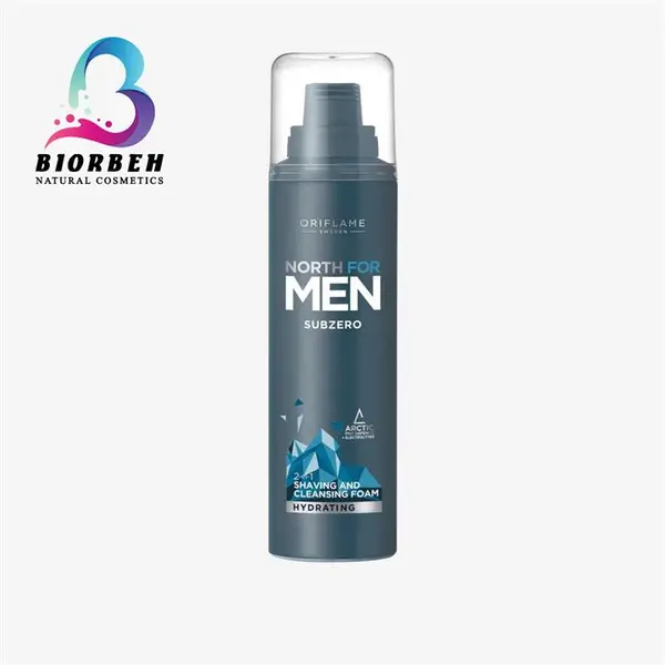 فوم اصلاح و پاکسازی کننده صورت اوریفلیم سری North For Men مدل Subzero حجم 200 میل