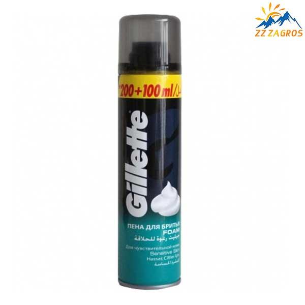 فوم اصلاح ژیلت مدل Sensitive حجم 300میل Gillette