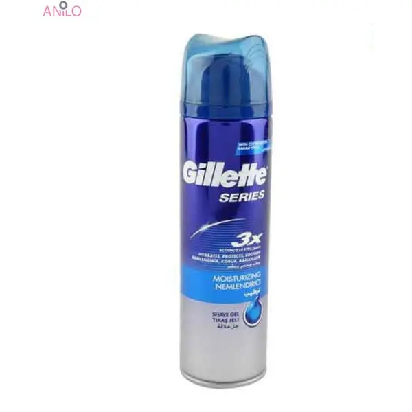 ژل اصلاح ژیلت مدل SERIES 3X مرطوب کننده حجم 200 میل Gillette - 6