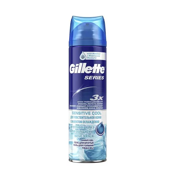ژل اصلاح ژیلت مدل SERIES 3X مرطوب کننده حجم 200 میل Gillette - 5