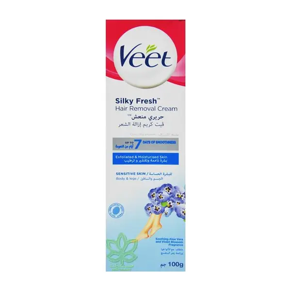 کرم وکس موبر پوست حساس رایحه آلوئه ورا و بنفشه سیلکی فرش 100 میل ویت – veet