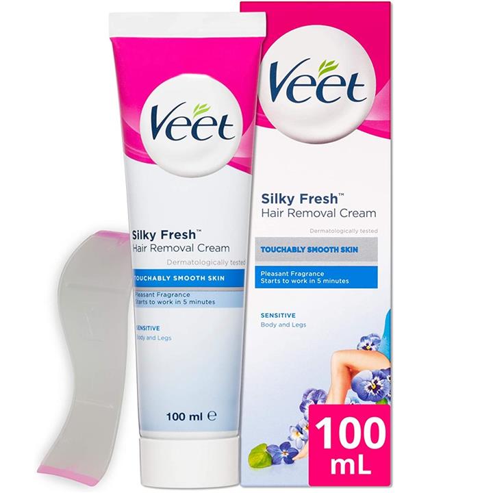 کرم موبر ویت 100 میل مدل سیلکی فرش ( مخصوص پوست های حساس ) – Veet Hair removal cream Silky fresh