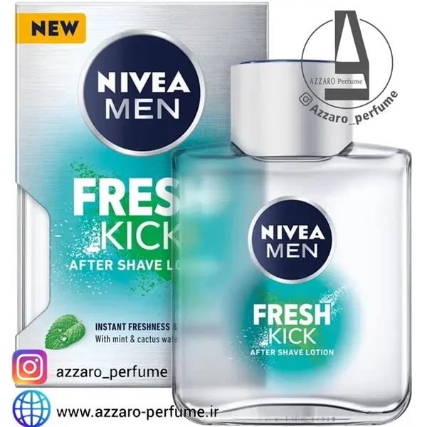 افترشیو ادکلنی نعنایی Nivea Men مدل FRESH KICK حجم 100 میلی
