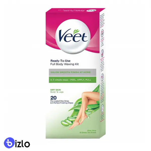 نوار موبر ویت مخصوص پوست های خشک با عصاره آلوئه ورا بر بدن ویت Veet بسته 20 عددی - 4