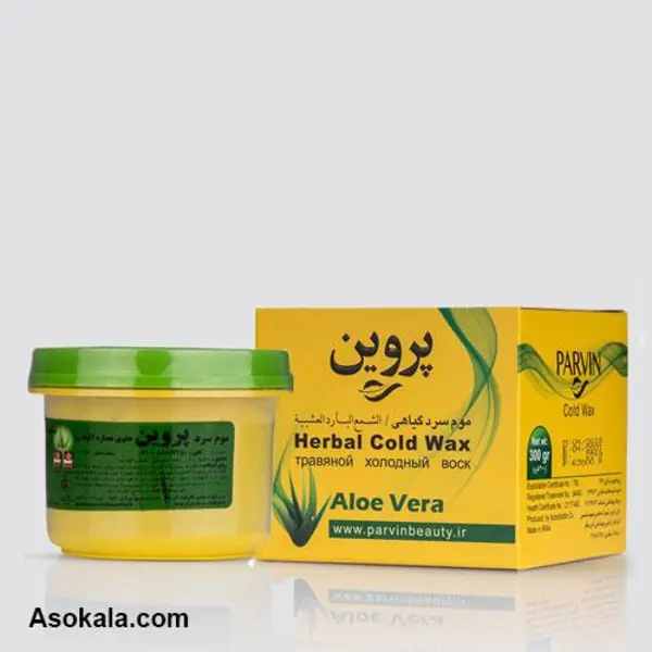 موم سرد پروین مدل آلوئه ورا Aloevera حجم 750 گرم Parvin Aloevera Cold Wax 750gr