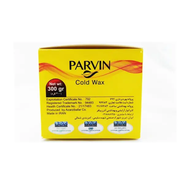 موم سرد پروین مدل آلوئه ورا Aloevera حجم 750 گرم Parvin Aloevera Cold Wax 750gr