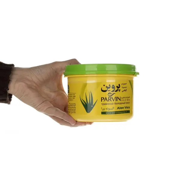 موم سرد پروین مدل آلوئه ورا Aloevera حجم 750 گرم Parvin Aloevera Cold Wax 750gr
