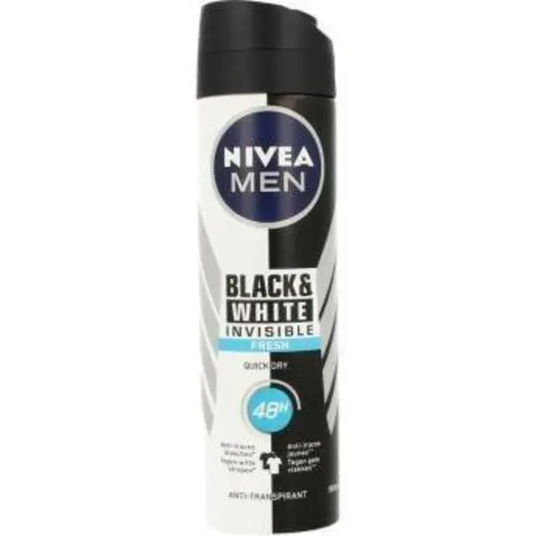 اسپری مردانه نیوآ لباس سیاه و BLACK & WHITE original حجم 150 میل