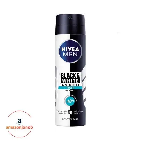 اسپری مردانه نیوآ لباس سیاه و BLACK & WHITE original حجم 150 میل