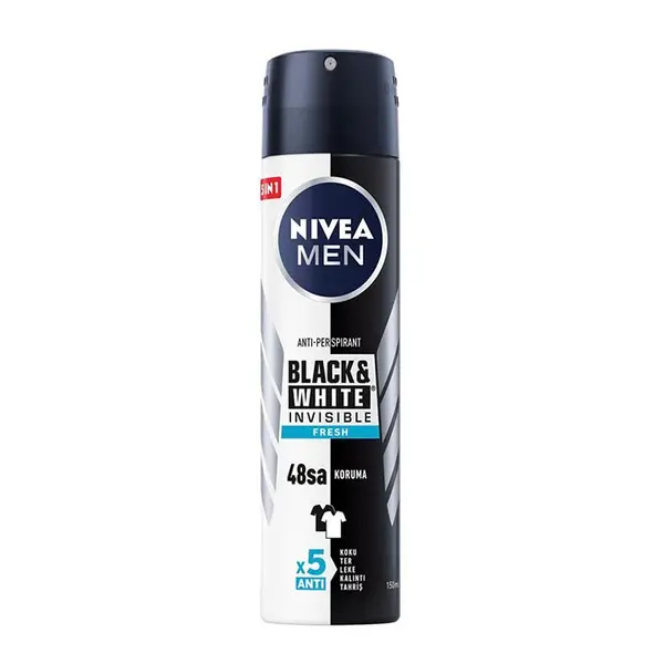 اسپری مردانه نیوآ لباس سیاه و BLACK & WHITE original حجم 150 میل