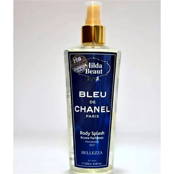 اسپری خوشبو کننده و آبرسان بدن مردانه هیلدا بیوتی مدل Bleu de Chanel Paris حجم 250 میلی لیتر