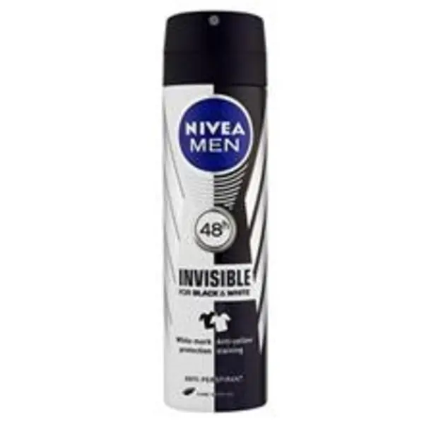 اسپری مردانه نیوآ مدل Invisible Black and White Original حجم 150 میلی لیتر