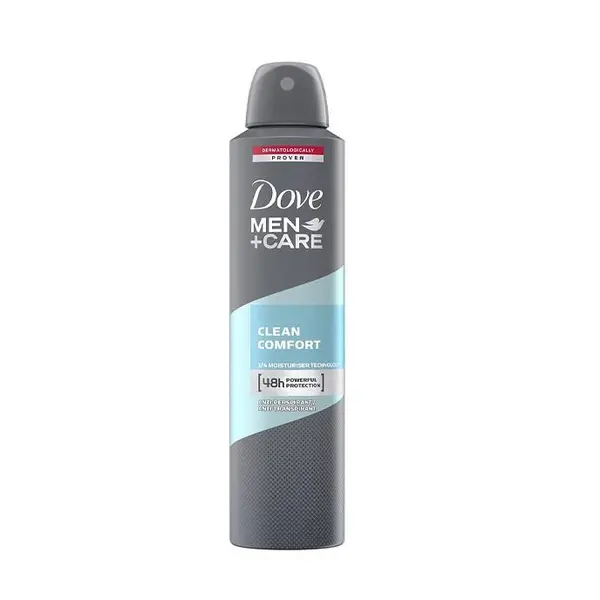 اسپری داو مردانه CLEAN COMFORT ماندگاری 48 ساعته 250 میلی