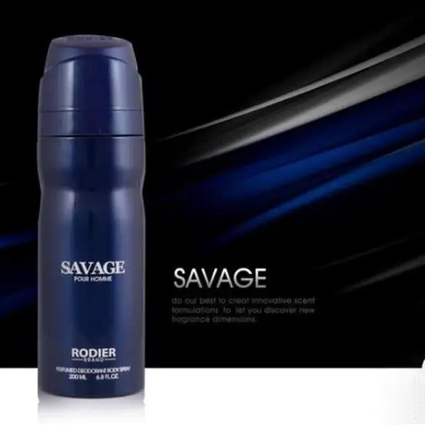 اسپری بدن مردانه رودیر مدل sAVAGE حجم 200 میلی لیتر