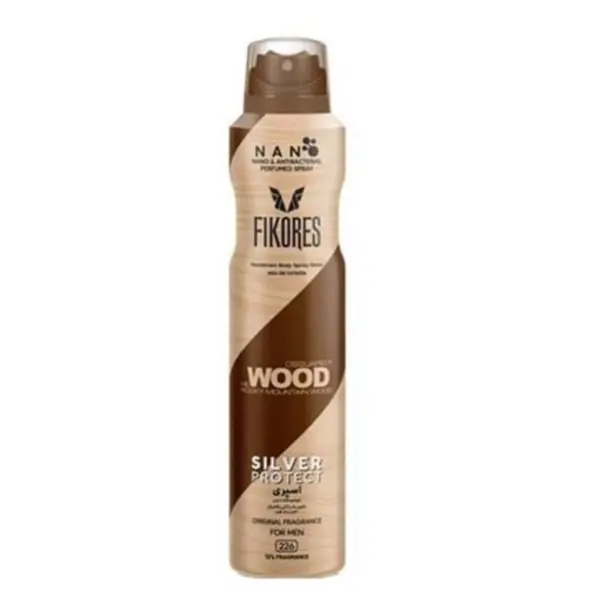 نانو اسپری مردانه فیکورس مدل Wood حجم 200 میلی لیتر