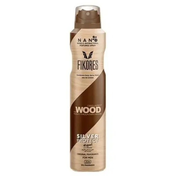 نانو اسپری مردانه فیکورس مدل Wood حجم 200 میلی لیتر